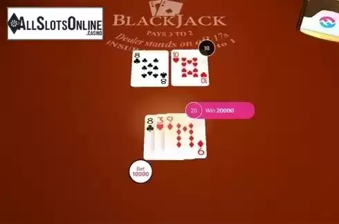 Win screen. Blackjack (FunFair) from FunFair