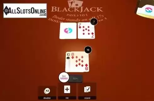 Game workflow screen. Blackjack (FunFair) from FunFair