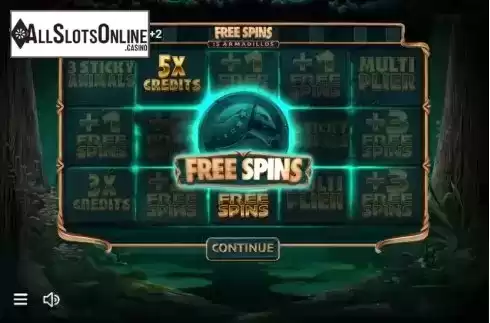 Free Spins Win Screen