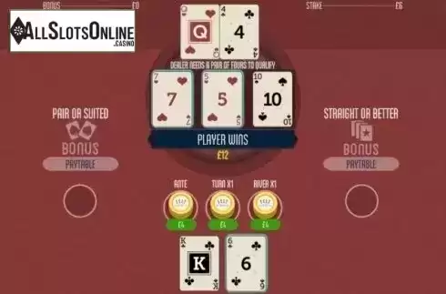 Game Screen 3. 3 Card Hold'em (Felt) from Felt