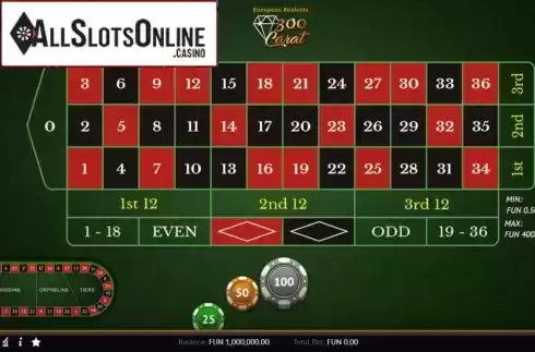 Reel Screen. 300 Carat Roulette from Leap Gaming