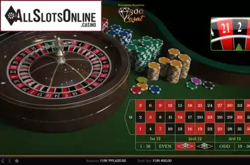 Game Screen. 300 Carat Roulette from Leap Gaming