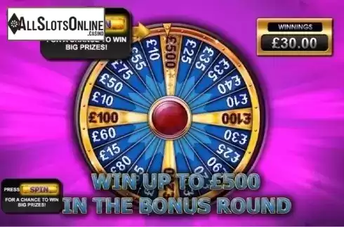 Screen3. £500 Wheel Roulette from Inspired Gaming