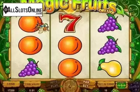 Game Workflow screen. Magic Fruits Deluxe from Wazdan