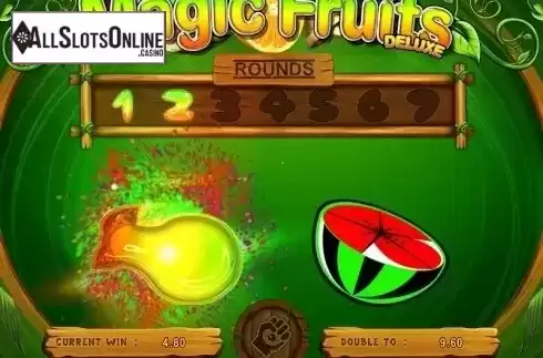 Gamble screen 2. Magic Fruits Deluxe from Wazdan
