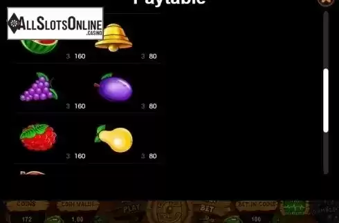 Paytable 2. Magic Fruits Deluxe from Wazdan