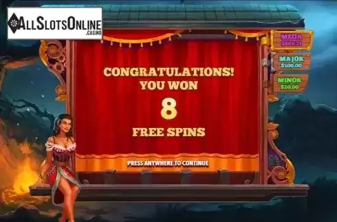 Free Spins Win Screen 1