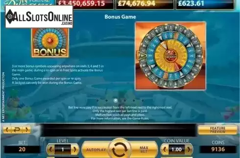 Paytable 3. Mega fortune dreams from NetEnt