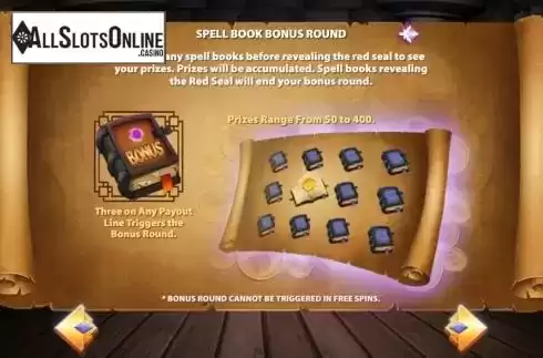 Bonus Round rules screen