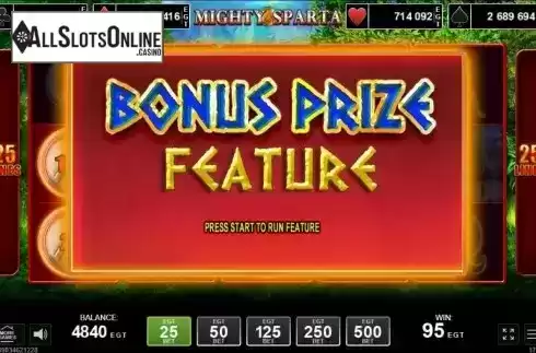 Bonus Hold and Win Screen