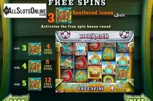 Paytable 3. Moby Dick (MultiSlot) from MultiSlot