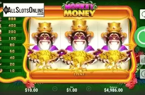 Reels animation screen. Monkey Money (Boongo) from Booongo