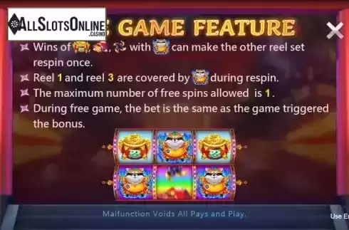 Free Game feature screen