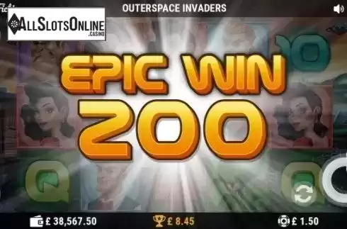 Epic Win Screen. Outerspace Invaders from PearFiction