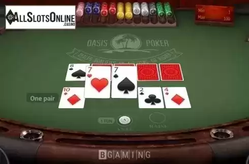 Game Screen 3. Oasis Poker (BGaming) from BGAMING