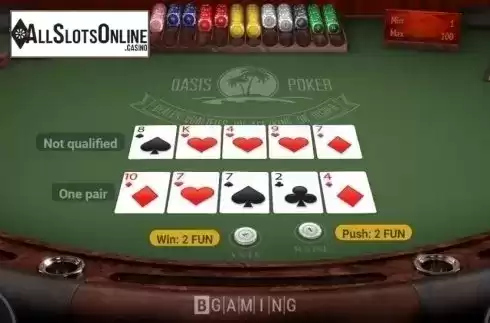 Win Screen. Oasis Poker (BGaming) from BGAMING