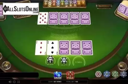 Game workflow. Oasis Poker Classic from Evoplay Entertainment
