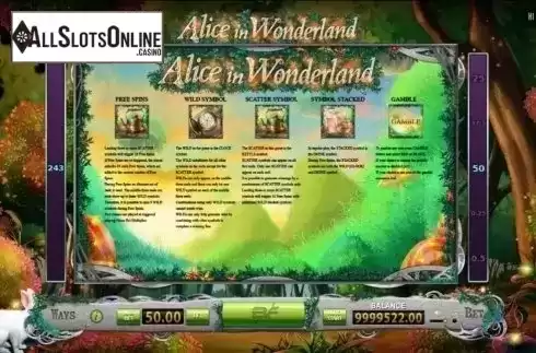 Wild Win screen. Alice in Wonderland (BetConstruct) from BetConstruct
