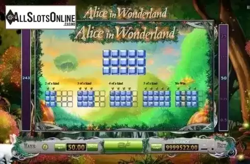 Gamble screen. Alice in Wonderland (BetConstruct) from BetConstruct