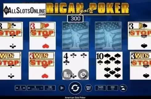 Game Screen 3. American Gold Poker from Wazdan