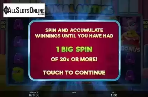 Free Spins Win Screen 3