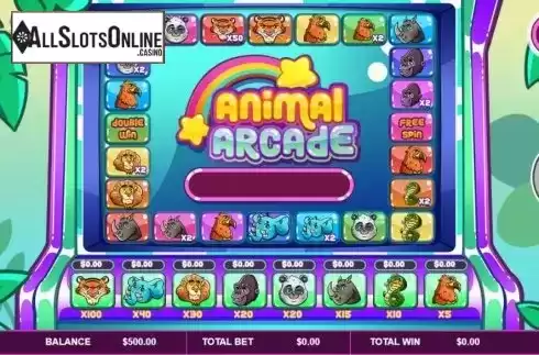 Reel screen . Animal Arcade from Arrows Edge