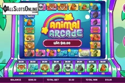 Win screen 1. Animal Arcade from Arrows Edge