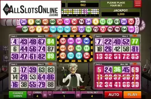 Win Screen 1. Bingo Mad Scientist from Caleta Gaming