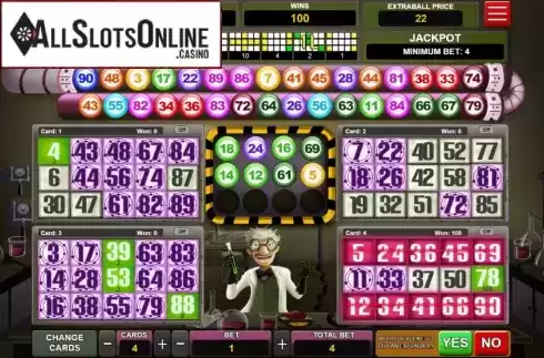 Win Screen 2. Bingo Mad Scientist from Caleta Gaming