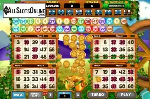 Win Screen. Bingo Shamrock Ball from Caleta Gaming
