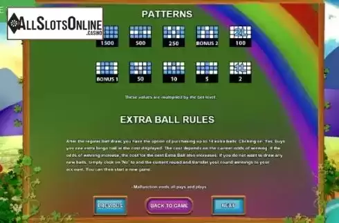 Patterns Screen. Bingo Shamrock Ball from Caleta Gaming