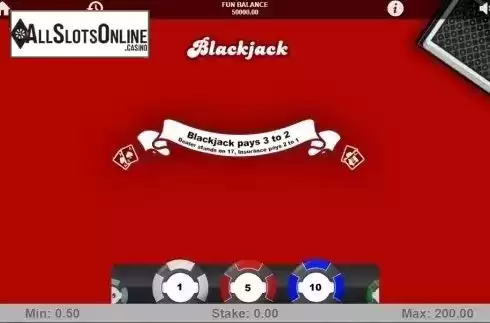 Game Screen 1. Blackjack (1X2gaming) from 1X2gaming