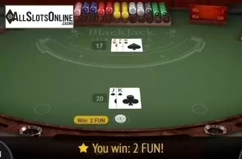 Win Screen. Blackjack Surrender (BGaming) from BGAMING