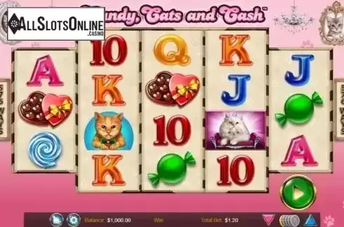 Reel Screen. Candy Cats and Cash from Wild Streak Gaming