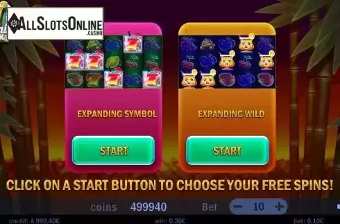 Free Spins Mode Choosing Screen