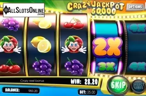 Multiplier Screen. Crazy Jackpot 60000 from Betsoft