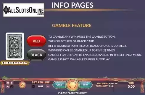 Gamble feature screen