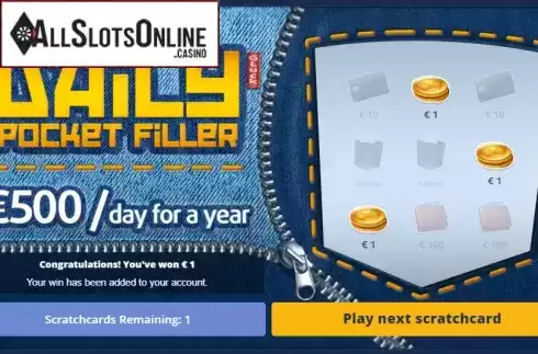 Win screen 2. Daily Pocket Filler from Gluck Games