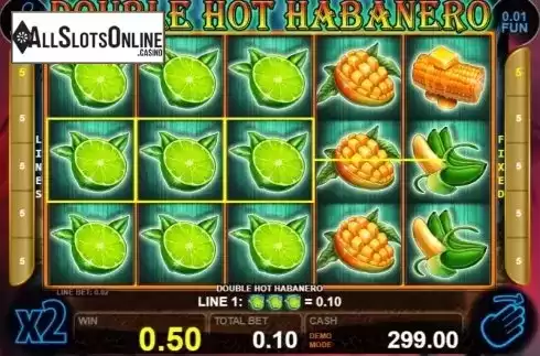 Win screen 1. Double Hot Habanero from Casino Technology