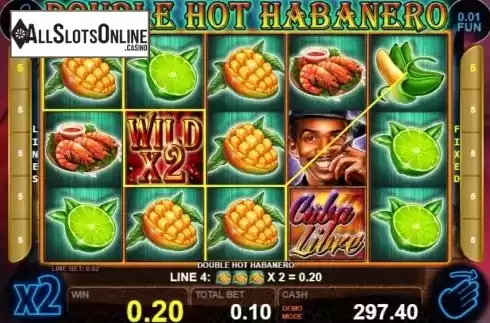 Win screen 2. Double Hot Habanero from Casino Technology