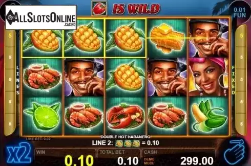 Win screen 3. Double Hot Habanero from Casino Technology