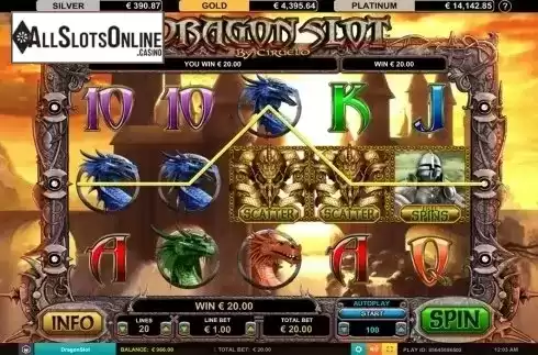 Win screen 2. Dragon Slot Jackpot from Leander Games
