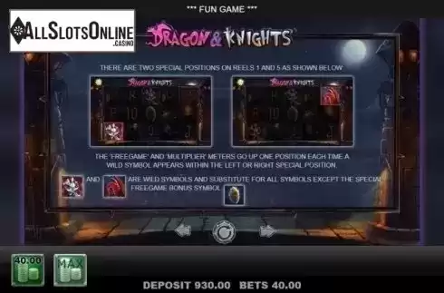 Free Spins. Dragon and Knights from Merkur