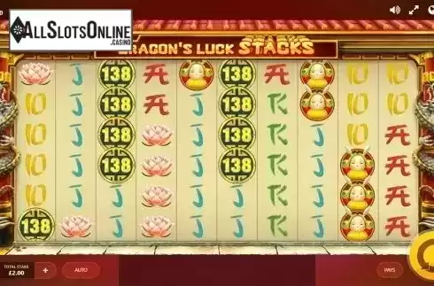 Reels screen. Dragon's Luck Power Reels from Red Tiger