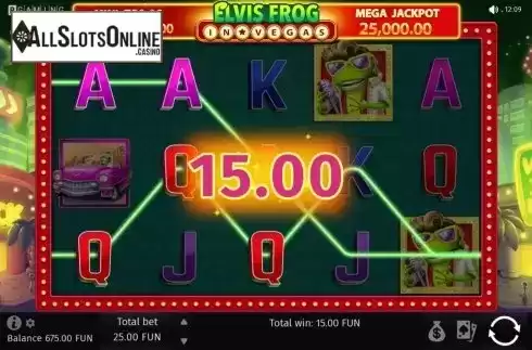 Win Screen 4. Elvis Frog in Vegas from BGAMING