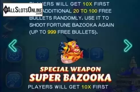 Special weapons screen
