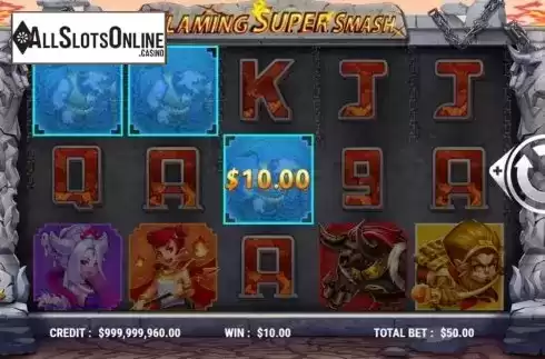 Win Screen 1. Flaming Super Smash from Slot Factory