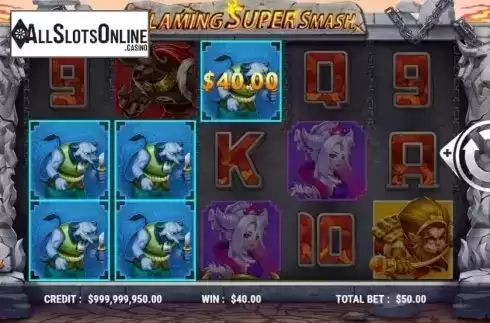 Win Screen 2. Flaming Super Smash from Slot Factory