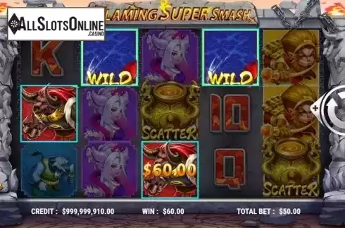 Win Screen 3. Flaming Super Smash from Slot Factory