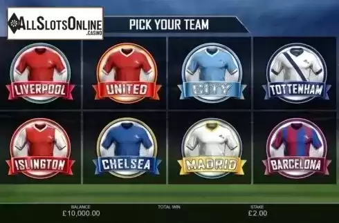 Start Screen. Football Favourites from Inspired Gaming